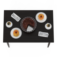 СНЯТО Стол обеденный Темп, цвет венге, ШхГхВ 95х64х74 см., столешница 22 мм., опоры полимерное покрытие цвет шоколад USTTR0003