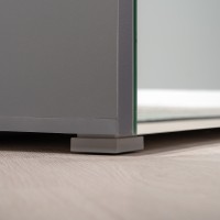 Октава 13.338 Шкаф для одежды + 13.338 Шкаф + 13.338, цвет серый графит/дуб крафт золотой/фасады МДФ серый графит/зеркало, ШхГхВ 193,2х35,3х197,6 см.