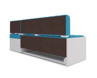 Ганновер Правый угол (Синий) 208х82х133 см