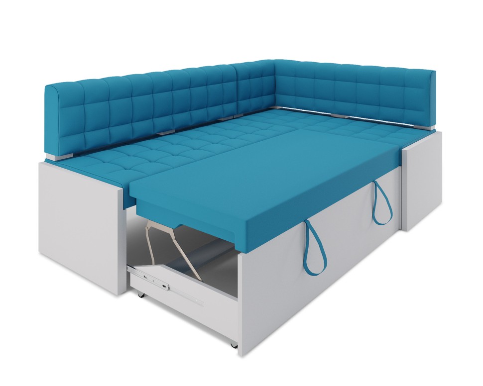 Ганновер Правый угол (Синий) 208х82х133 см