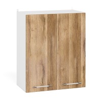 Кухня Мебель--24 ШВ600 Шкаф 60 см., цвет корпус белый/фасад МДФ дуб вотан, ШхГхВ 60х32х72 см.