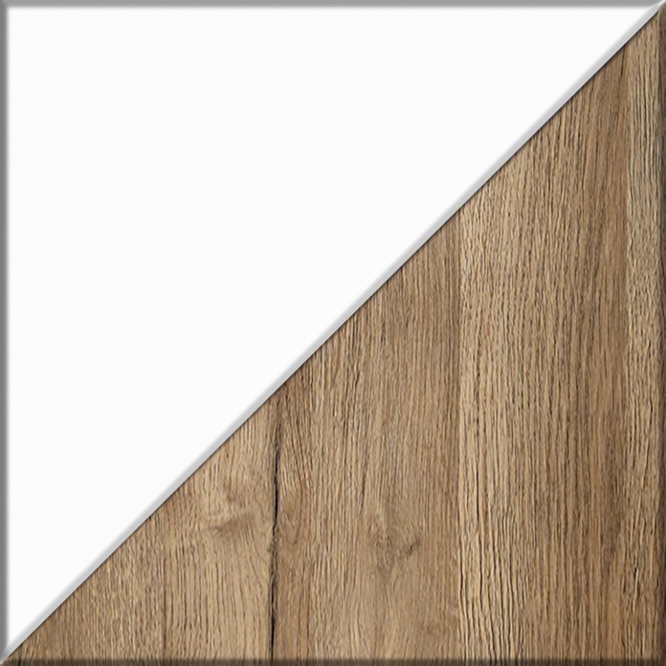 Кухня Мебель--24 ШВ600 Шкаф 60 см., цвет корпус белый/фасад МДФ дуб вотан, ШхГхВ 60х32х72 см.