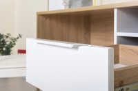 Стол компьютерный Комфорт 12.95N, цвет дуб сонома/белый, ШхГхВ 162х60,3х180 см., НЕ универсальная сборка (Стол рабочий)