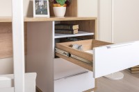 Стол компьютерный Комфорт 12.95N, цвет дуб сонома/белый, ШхГхВ 162х60,3х180 см., НЕ универсальная сборка (Стол рабочий)