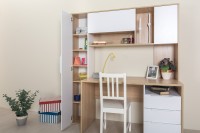 Стол компьютерный Комфорт 12.95N, цвет дуб сонома/белый, ШхГхВ 162х60,3х180 см., НЕ универсальная сборка (Стол рабочий)