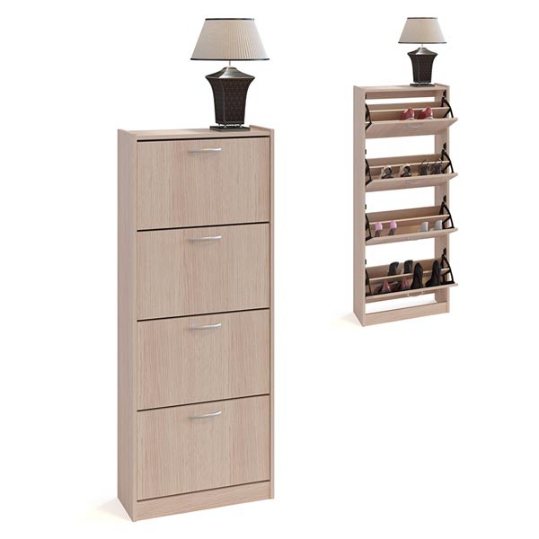 СНЯТО ВР Прихожая Сокол ТО-24 тумба для обуви, цвет белёный дуб, ШхГхВ 60х22х150 см.