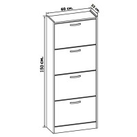 СНЯТО ВР Прихожая Сокол ТО-24 тумба для обуви, цвет белёный дуб, ШхГхВ 60х22х150 см.