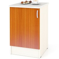 СНЯТО Кухня Мери ШН500 Стол 50 см., цвет дуб/вишня, ШхГхВ 50х60х85 см., универсальная дверь (столешница № 130 сахара белая)