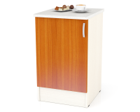 СНЯТО Кухня Мери ШН500 Стол 50 см., цвет дуб/вишня, ШхГхВ 50х60х85 см., универсальная дверь (столешница № 130 сахара белая)