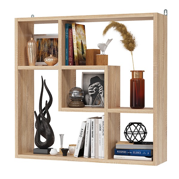 СНЯТО Полка навесная PN-9, цвет дуб сонома, ШхГхВ 66,4х16х63,2 см., универсальная сборка 242PN9S