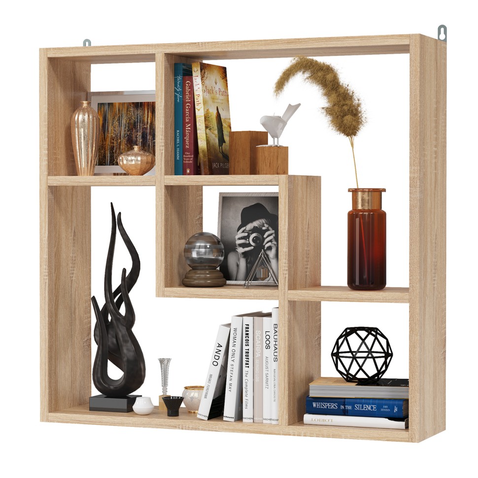 СНЯТО Полка навесная PN-9, цвет дуб сонома, ШхГхВ 66,4х16х63,2 см., универсальная сборка 242PN9S