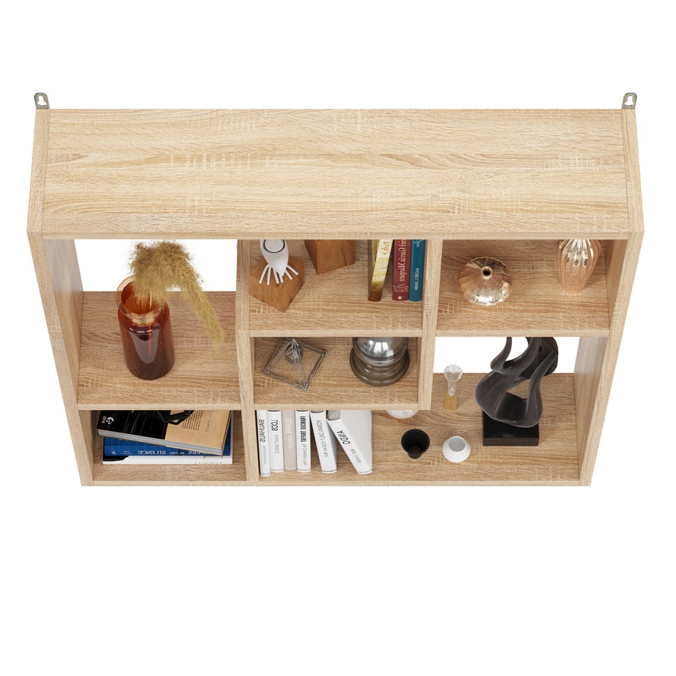 СНЯТО Полка навесная PN-9, цвет дуб сонома, ШхГхВ 66,4х16х63,2 см., универсальная сборка 242PN9S