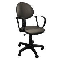 СНЯТО Кресло Роза ПВМ ткань В40, цвет серый, подлокотники Фактор