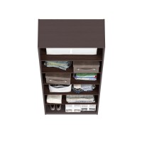 Стеллаж ИКЕА ПАКС 75/5, цвет чёрно-коричневый/венге, ШхГхВ 75х35х236 см., пять полок в цвете венге