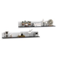 Сидней 16.486 Полка 2 штуки, цвет белый/чёрный, ШхГхВ размер каждой полки в отдельности: 129,9х21,6х24 см.