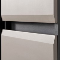 Сидней 13.202 Шкаф с ящиком, цвет корпус: антрацит/фасады: МДФ веллюто капучино, ШхГхВ 35х41,3х205,2 см., универсальная сборка