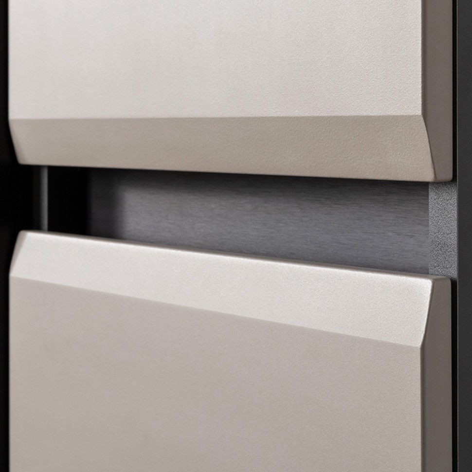 Сидней 13.202 Шкаф с ящиком, цвет корпус: антрацит/фасады: МДФ веллюто капучино, ШхГхВ 35х41,3х205,2 см., универсальная сборка