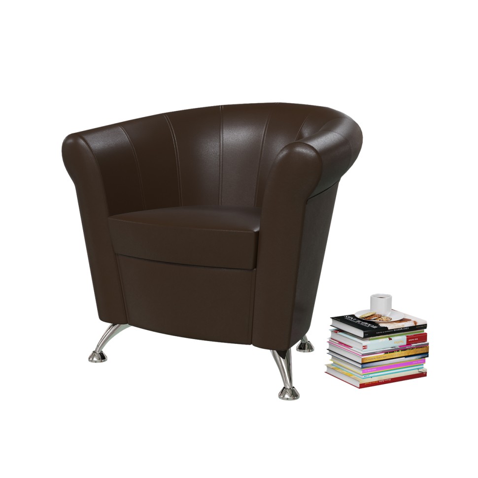 Банкетка 6-5116тем.кор Лагуна, тёмно-коричневая искусственная кожа (тёмно-коричневый БАШ), ШхГхВ 78х63х79 см. Лагуна МАЛАЯ !!!