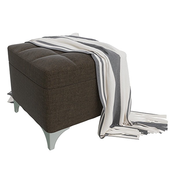 Банкетка 6-5113ТКтем.кор Жозефина-2, ткань тёмно-коричневая, ШхГхВ 46х46х45 см., под сиденьем есть ниша