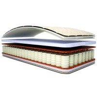 Матрас Спим Все НЕО 800х1900 мм., высота 23 см., блок Pocket spring S-500, кокос латекс 10 мм., Natural Foam 35 мм, трикот золото, нагрузка до 150 кг