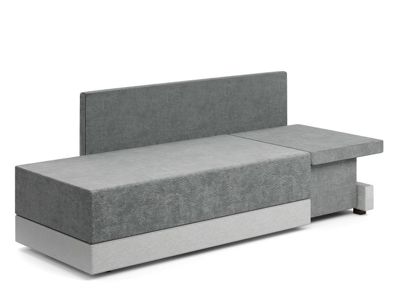 Никас кушетка серый велюр