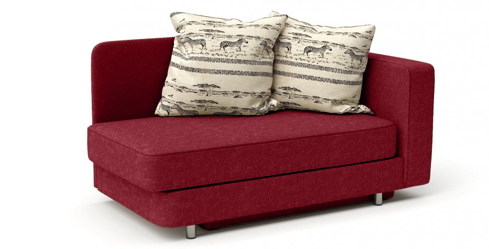 Никас кушетка красный велюр