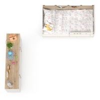 Эйп Детская № 4, цвет белый/дуб белый, сп. м. 800х1600 мм., б/м, основание есть, максимальная нагрузка 80 кг., рекомендуемая высота матраса 120 мм.