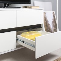 СНЯТО Муссон Кровать 11.28 + под. орт. + 16.03 + 13.97 + Зеркало + Тумба ТВ 13.277, белый/чёрный/дуб эндгрейн элегантный/кожзам белый, 1600х2000, б/м