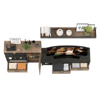 Трувор 13.70 Тумба под ТВ + 13.307.01 Комод + 15.60 Полка, цвет дуб гранж песочный/интра, ШхГхВ 258,8х45,4х195 см., универсальная сборка