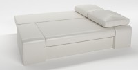 Диван прямой Сан Ремо Делюкс еврокнижка белая экокожа