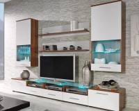 Гостиная Тома Белый Фасадный 0101 / Орех 0729