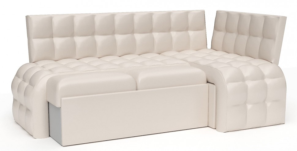 ДИВАН УГЛОВОЙ БРИСТОЛЬ ДЕЛЬФИН СО СПАЛЬНЫМ МЕСТОМ БЕЖЕВАЯ ЭКОКОЖА
