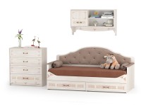 СНЯТО Флоренция № 06 10.102+11.07+10.119, цвет ясень анкор светлый, ШхГхВ 286х84,1х180 см., сп. м. 800х1900 мм., б/м, осн. есть, универс. сборка