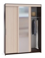 Шкаф-купе Контур ШР-186.32 с зеркалом, цвет дуб венге/белёный дуб, ШхГхВ 180х60х240 см.