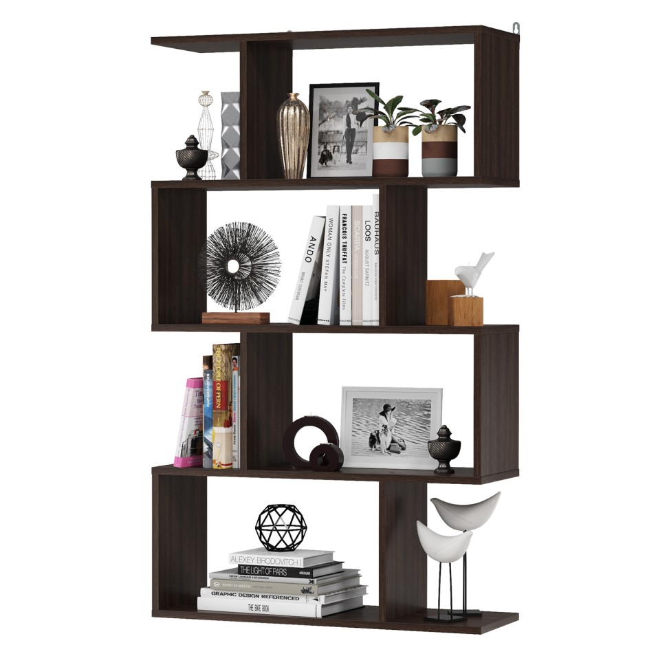 СНЯТО Полка навесная PN-10, цвет венге, ШхГхВ 75х25х125 см., универсальная сборка 253PN10V