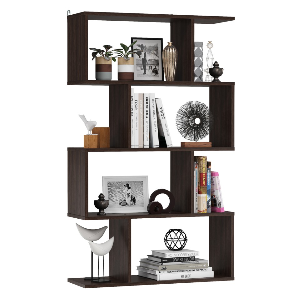 СНЯТО Полка навесная PN-10, цвет венге, ШхГхВ 75х25х125 см., универсальная сборка 253PN10V