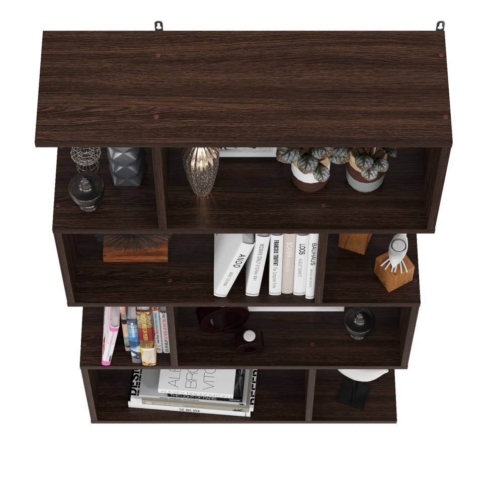 СНЯТО Полка навесная PN-10, цвет венге, ШхГхВ 75х25х125 см., универсальная сборка 253PN10V