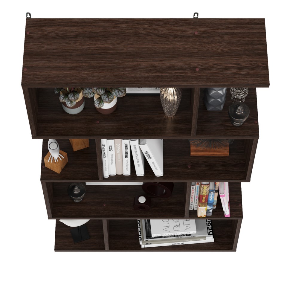 СНЯТО Полка навесная PN-10, цвет венге, ШхГхВ 75х25х125 см., универсальная сборка 253PN10V