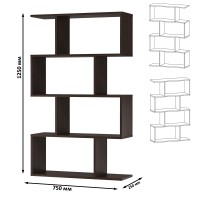СНЯТО Полка навесная PN-10, цвет венге, ШхГхВ 75х25х125 см., универсальная сборка 253PN10V