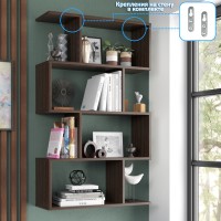 СНЯТО Полка навесная PN-10, цвет венге, ШхГхВ 75х25х125 см., универсальная сборка 253PN10V