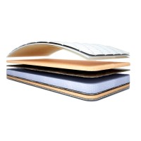 Матрас Спим Все Линдо (беспружинный) 800х1900 мм., высота 13 см., ППУ 2536, Natural Foam 80 мм., термовойлок, LATEXINE 25 мм., жаккард Хлопок