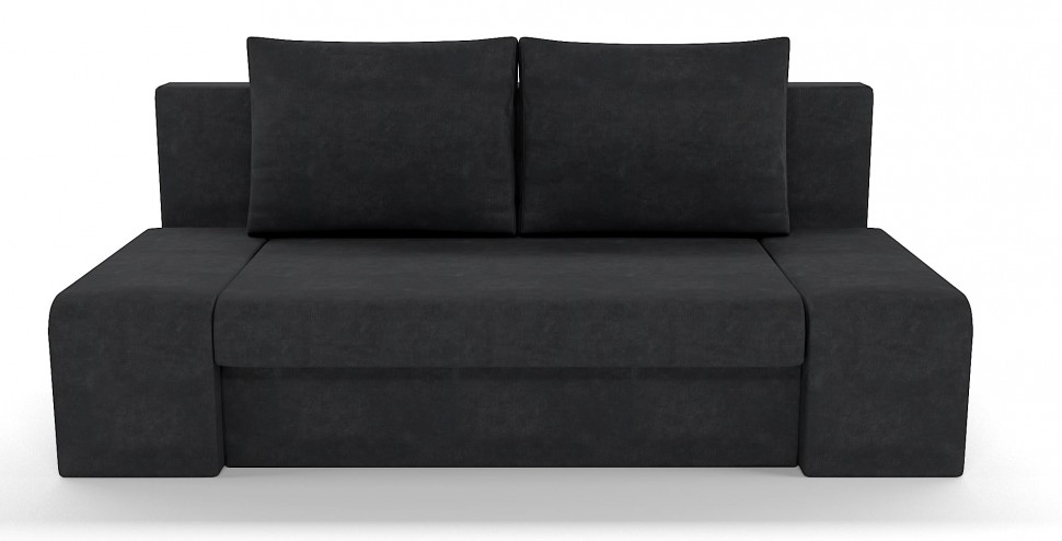 Диван прямой Сан Ремо Делюкс еврокнижка черный велюр