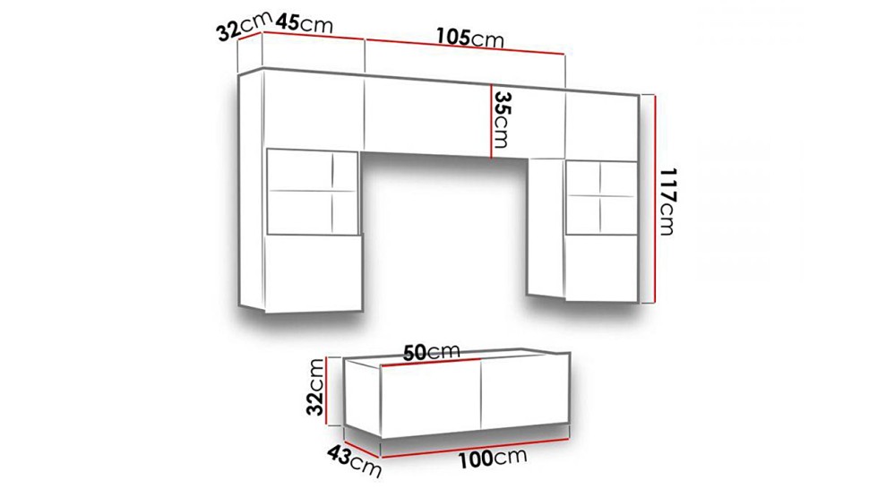 Модульная гостиная Порту 10 МДФ