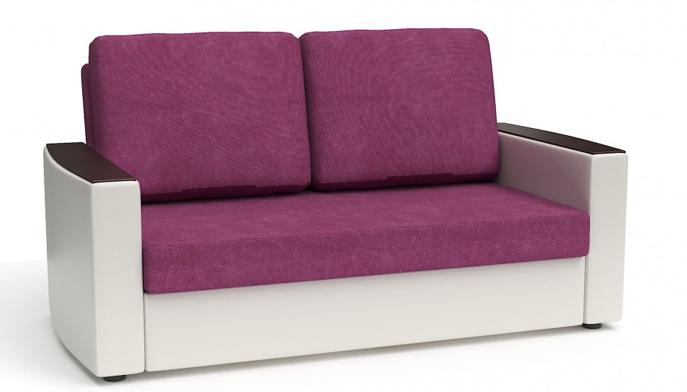 Диван прямой Майами (Дубай) розовый велюр+белая экокожа