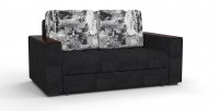 Диван выкатной Атлантик Люкс Мини велюр черный + город
