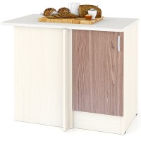 Кухня Мери ШНУ1000 Стол нижний угловой 100 см., цвет дуб/ясень шимо тёмный, ШхГхВ 100х60х85 см., универсальная сборка (столешница № 130 сахара белая)