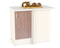 Кухня Мери ШНУ1000 Стол нижний угловой 100 см., цвет дуб/ясень шимо тёмный, ШхГхВ 100х60х85 см., универсальная сборка (столешница № 130 сахара белая)