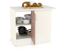 Кухня Мери ШНУ1000 Стол нижний угловой 100 см., цвет дуб/ясень шимо тёмный, ШхГхВ 100х60х85 см., универсальная сборка (столешница № 130 сахара белая)