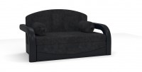 Диван выкатной Димочка велюр черный + экокожа черный