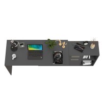 Лайт Стол письменный 03.245.01, цвет тёмно-серый, ШхГхВ 136,2х139,2х75,2 см.(угловой) или 203,7х60х75,2 см.(прямой), универсальная сборка